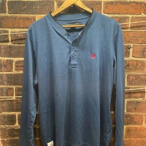 U.S. Polo Assn. Men's Navy Long Sleeve Henley